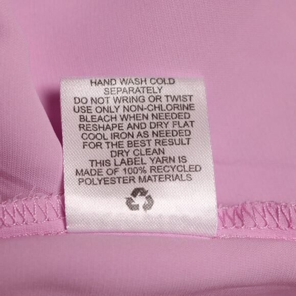 Olive & Oak Ultra Pink Halter Peplum Chiffon Sleeveless Cami Top Size S - Picture 9 of 10